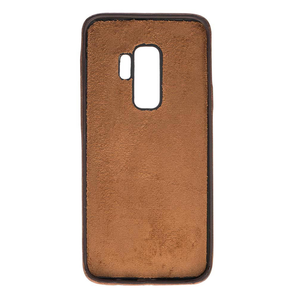 Samsung Galaxy S9+ Brown Leather Snap-On Case with Card Holder - Hardiston - 3