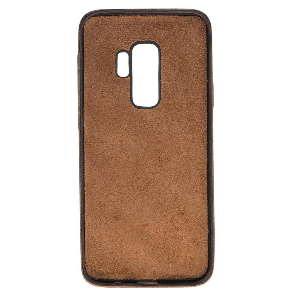Samsung Galaxy S9+ Camel Leather Snap-On Case with Card Holder - Hardiston - 3