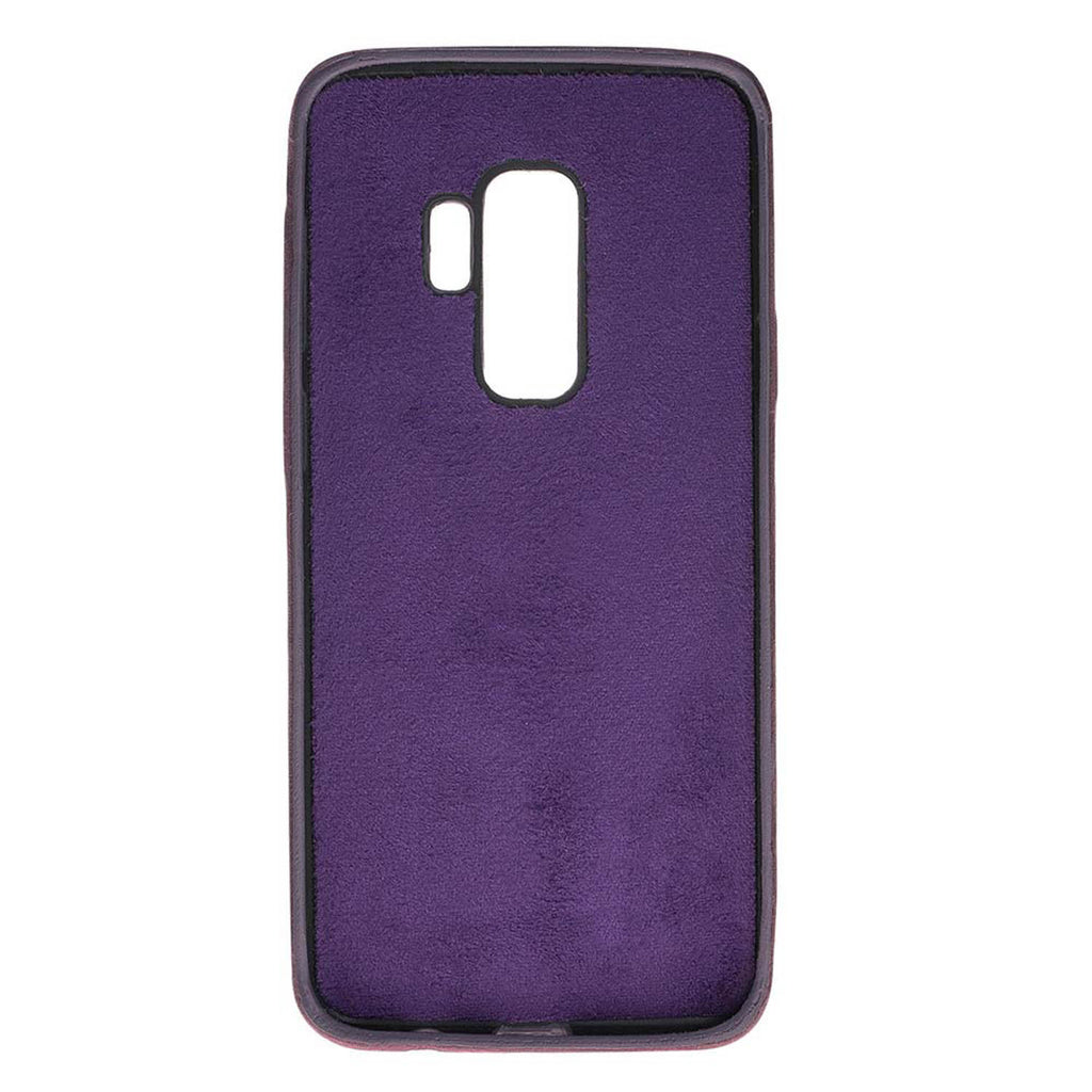 Samsung Galaxy S9+ Purple Leather Snap-On Case with Card Holder - Hardiston - 3