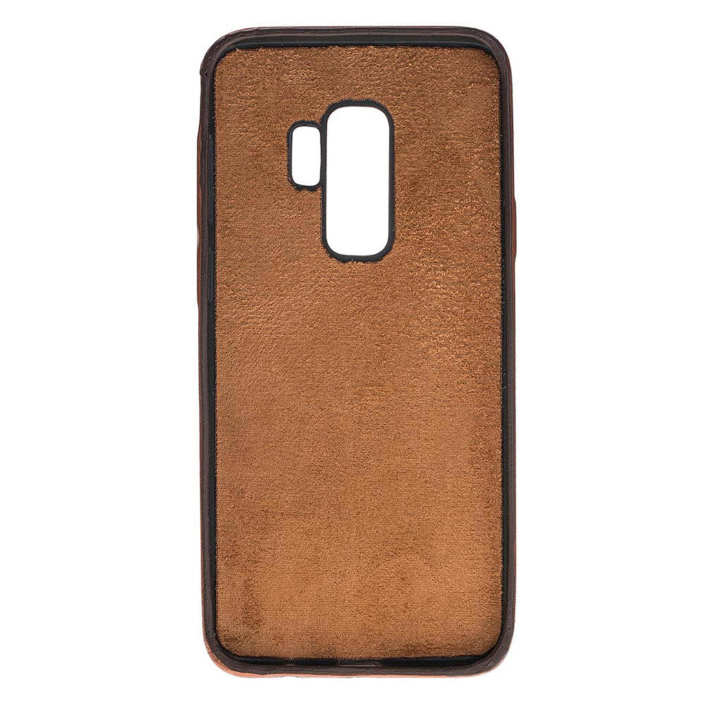 Samsung Galaxy S9+ Russet Leather Snap-On Case with Card Holder - Hardiston - 3