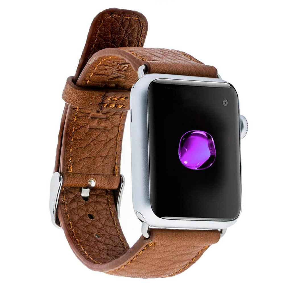 Tan Leather Apple Watch Band or Strap 38mm, 40mm, 42mm, 44mm for All Series - Venito - Leather - 1