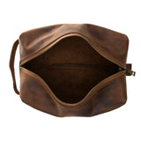 Leather Make-up & Accessories Bag