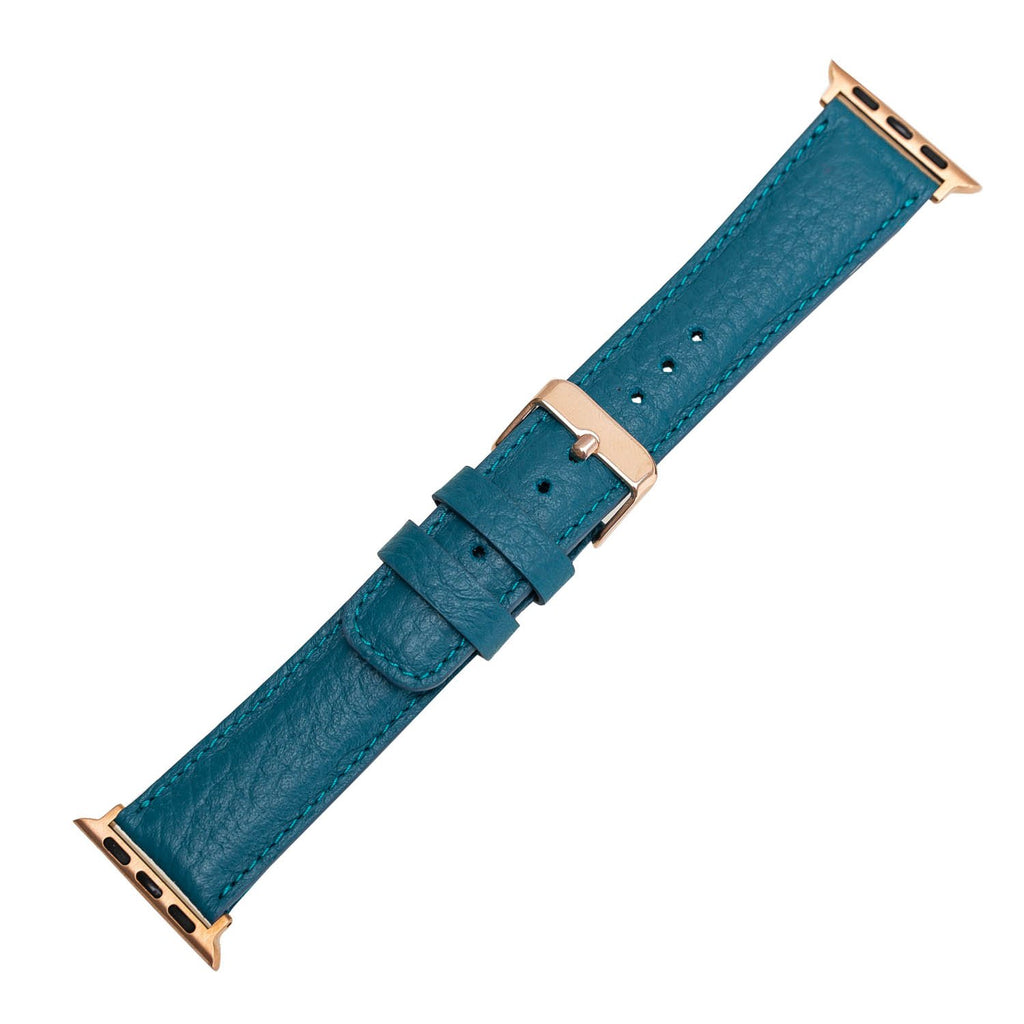 Turquoise Leather Apple Watch Band or Strap 38mm, 40mm, 42mm, 44mm for All Series - Venito - Leather - 4