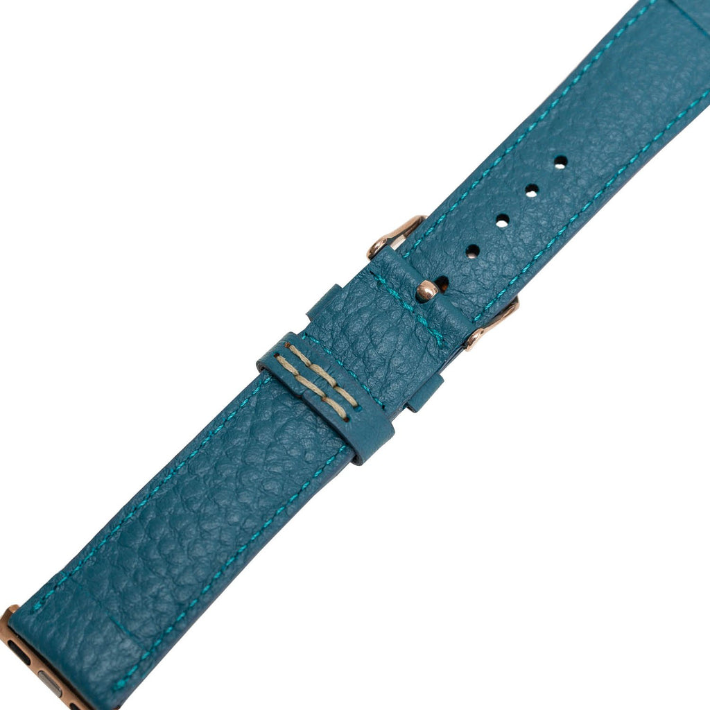 Turquoise Leather Apple Watch Band or Strap 38mm, 40mm, 42mm, 44mm for All Series - Venito - Leather - 6