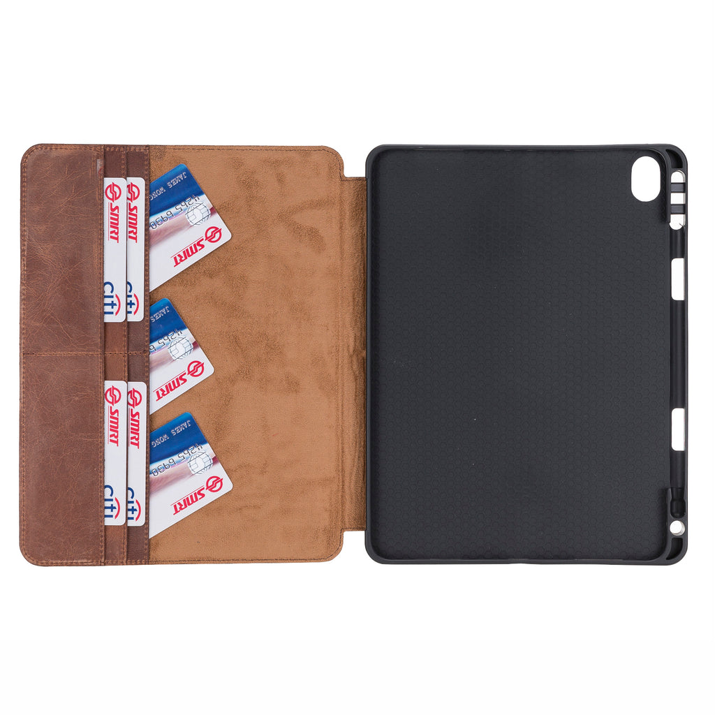iPad Pro 12.9 inches Leather Case with Magnetic Closure, Separeted Compartments and Card Slots