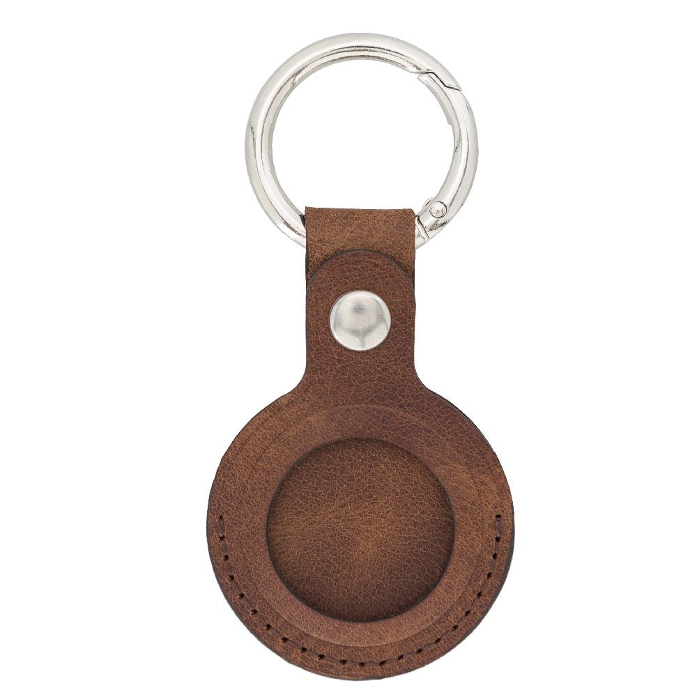 Leather AirTag Keychain with Snap Closure | Hardiston