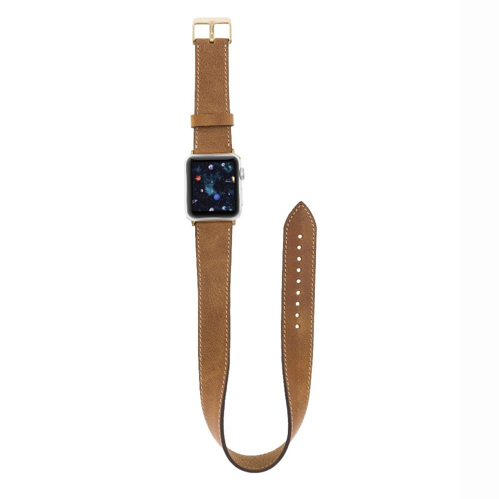 Double Tour Leather Band for Apple Watch by Hardiston - premium Watch Bands - Apple