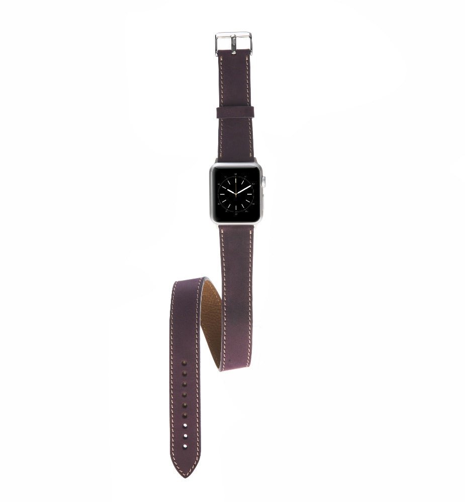 Double Tour Leather Band for Apple Watch by Hardiston - premium Watch Bands - Apple