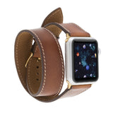 Double Tour Leather Band for Apple Watch by Hardiston - premium Watch Bands - Apple