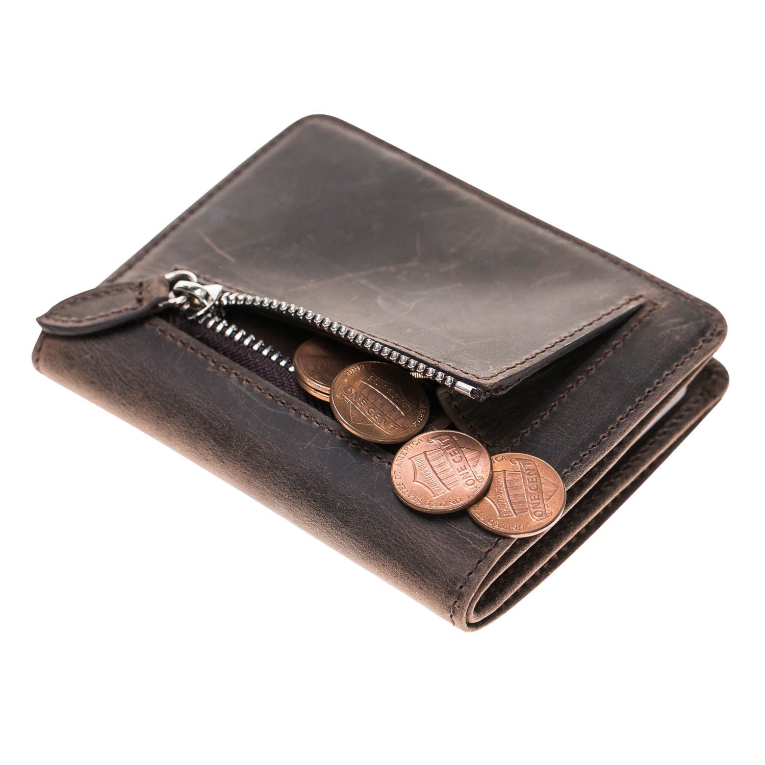 Henry Leather Bifold Men’s Wallet with Coin Snap Pouch - Improving lifestyles