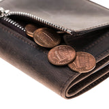 Leather Wallet with Coin Pouch