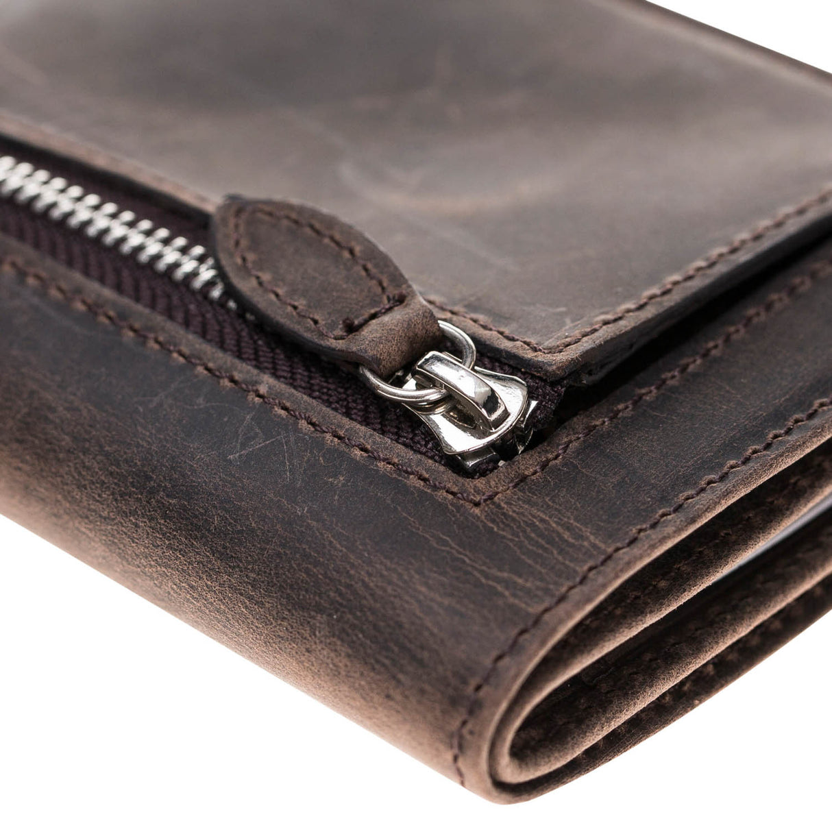 Leather Wallet with Coin Pouch