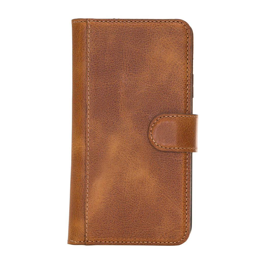 iPhone 11 Amber Leather Detachable Dual 2-in-1 Wallet Case with Card Holder - Hardiston - 5