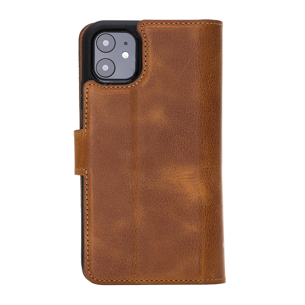 iPhone 11 Amber Leather Detachable Dual 2-in-1 Wallet Case with Card Holder - Hardiston - 6