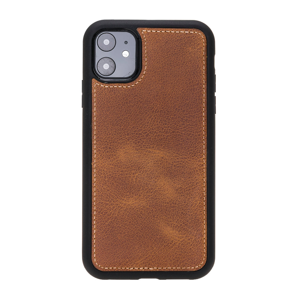 iPhone 11 Amber Leather Detachable Dual 2-in-1 Wallet Case with Card Holder - Hardiston - 7