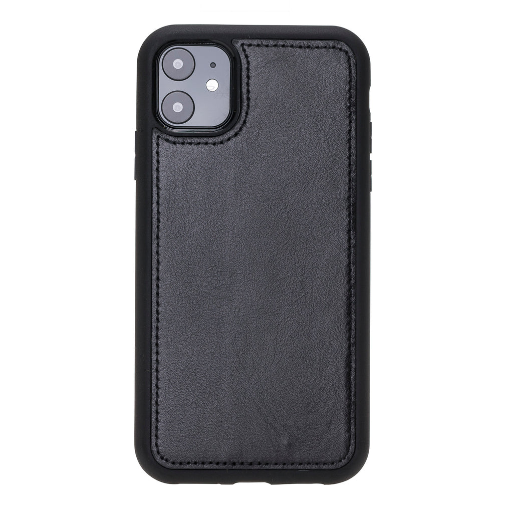 iPhone 11 Black Leather Detachable Dual 2-in-1 Wallet Case with Card Holder - Hardiston - 7