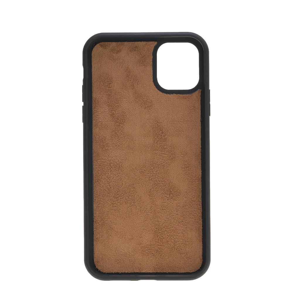 iPhone 11 Brown Leather Detachable 2-in-1 Wallet Case with Card Holder - Hardiston - 6