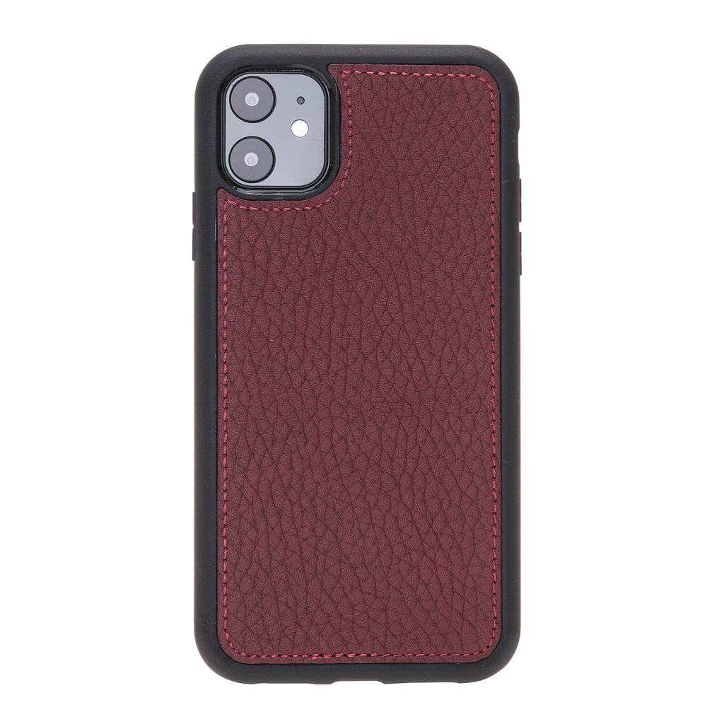 iPhone 11 Burgundy Leather Detachable 2-in-1 Wallet Case with Card Holder - Hardiston - 5
