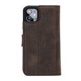 iPhone 11 Mocha Leather Detachable Dual 2-in-1 Wallet Case with Card Holder - Hardiston - 6