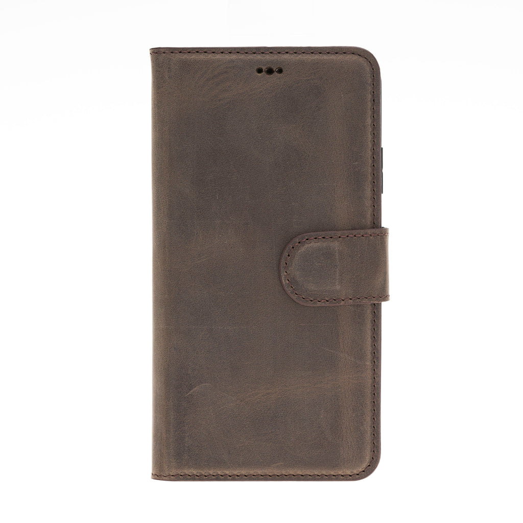 iPhone 11 Mocha Leather Detachable 2-in-1 Wallet Case with Card Holder - Hardiston - 3