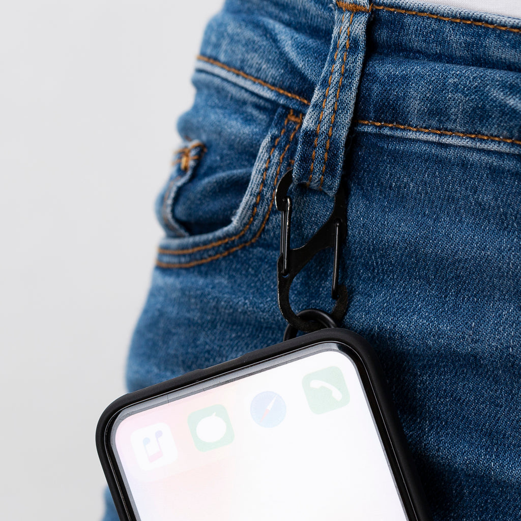 iPhone 11 Mocha Leather Snap On Card Holder Case with Back Strap - Hardiston - 8