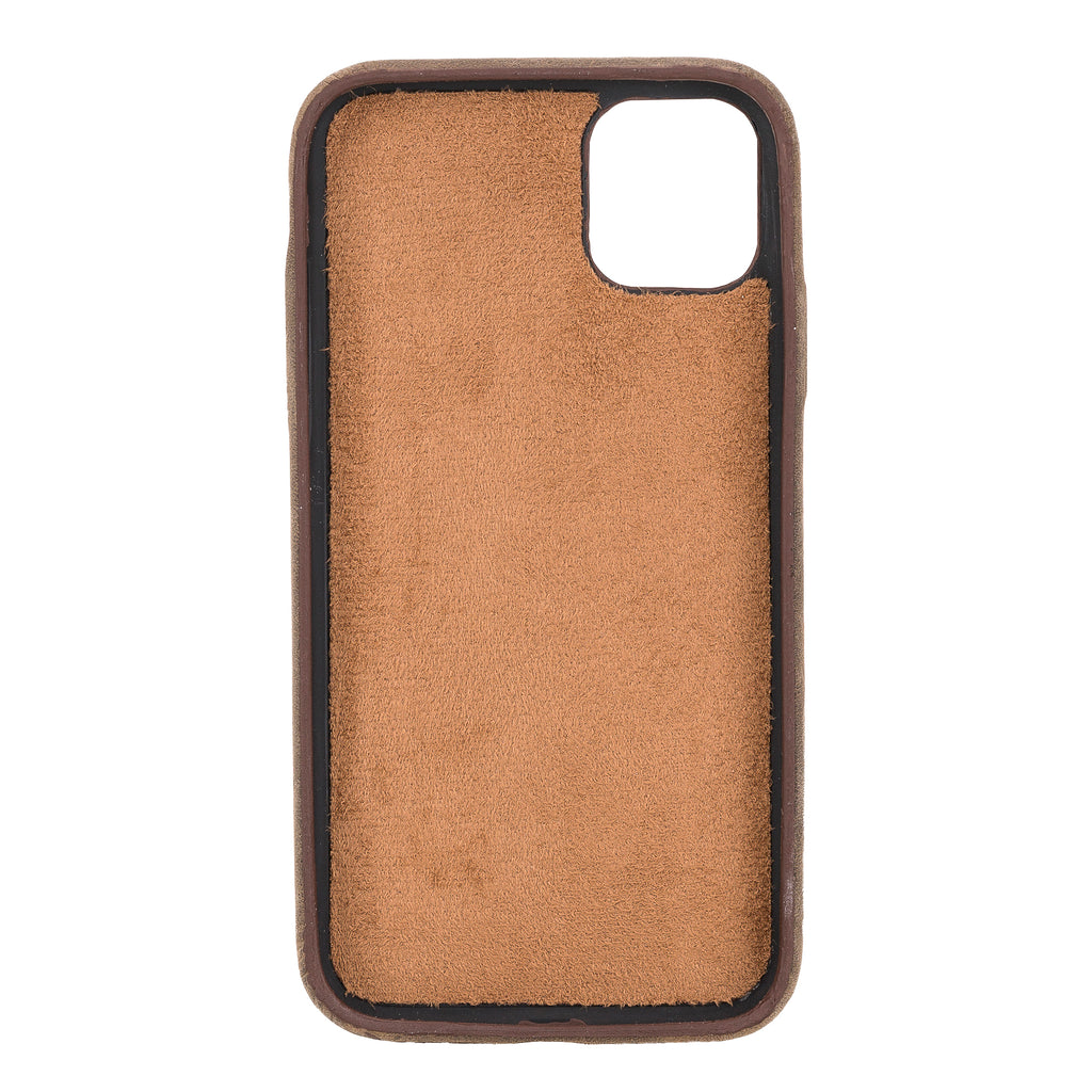 iPhone 11 Mocha Leather Snap-On Case with Card Holder - Hardiston - 3