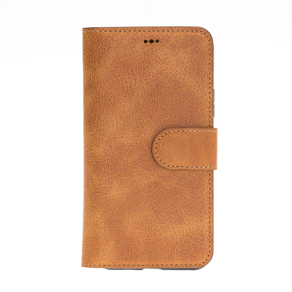 iPhone 11 Pro Amber Leather Detachable 2-in-1 Wallet Case with Card Holder - Hardiston - 3