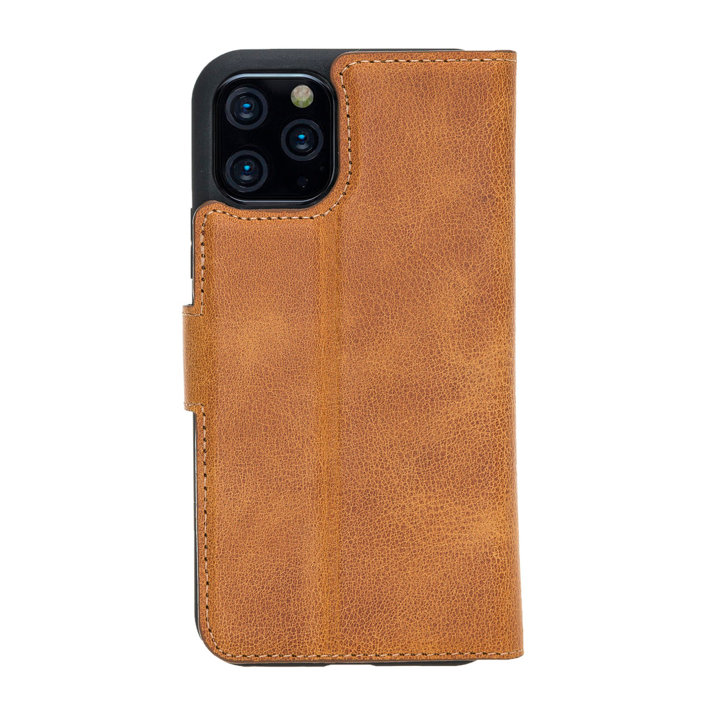 iPhone 11 Pro Amber Leather Detachable 2-in-1 Wallet Case with Card Holder - Hardiston - 4
