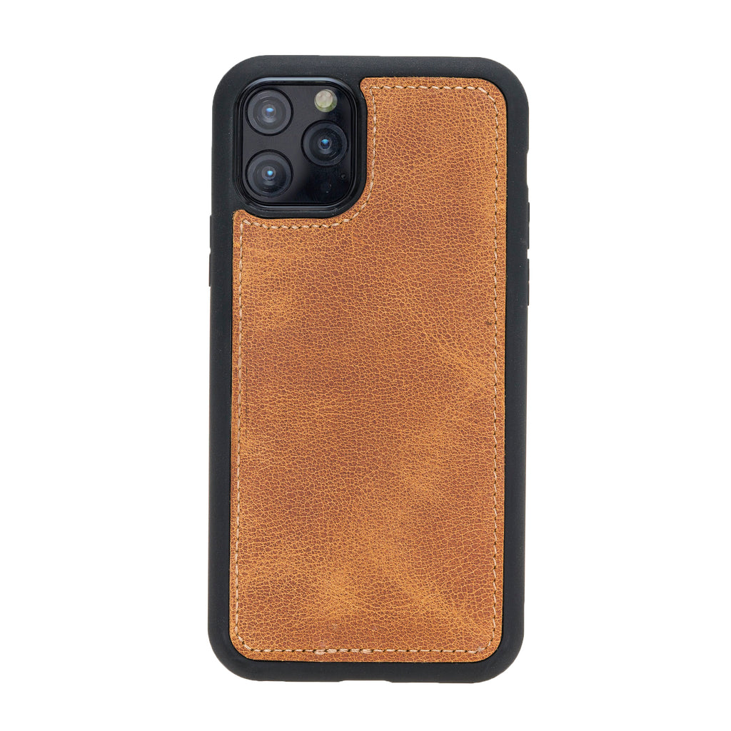 iPhone 11 Pro Amber Leather Detachable 2-in-1 Wallet Case with Card Holder - Hardiston - 5