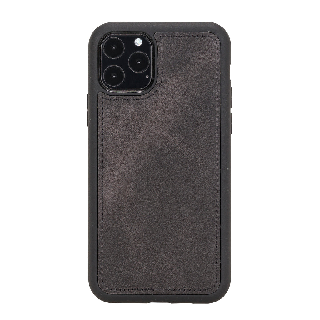 iPhone 11 Pro Black Leather Detachable Dual 2-in-1 Wallet Case with Card Holder - Hardiston - 7
