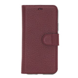 iPhone 11 Pro Burgundy Leather Detachable 2-in-1 Wallet Case with Card Holder - Hardiston - 3