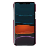 iPhone 11 Pro Burgundy Leather Snap-On Case with Card Holder - Hardiston - 2