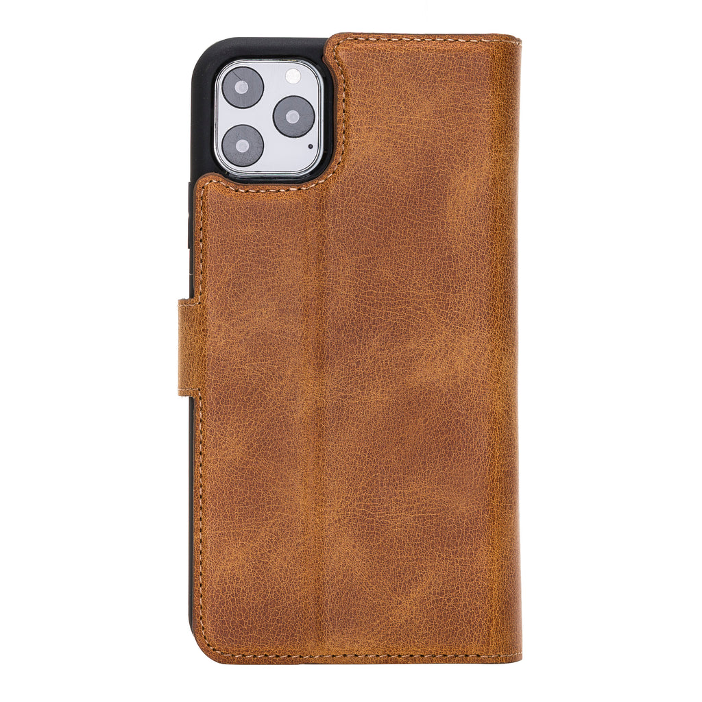 iPhone 11 Pro Max Amber Leather Detachable Dual 2-in-1 Wallet Case with Card Holder - Hardiston - 6
