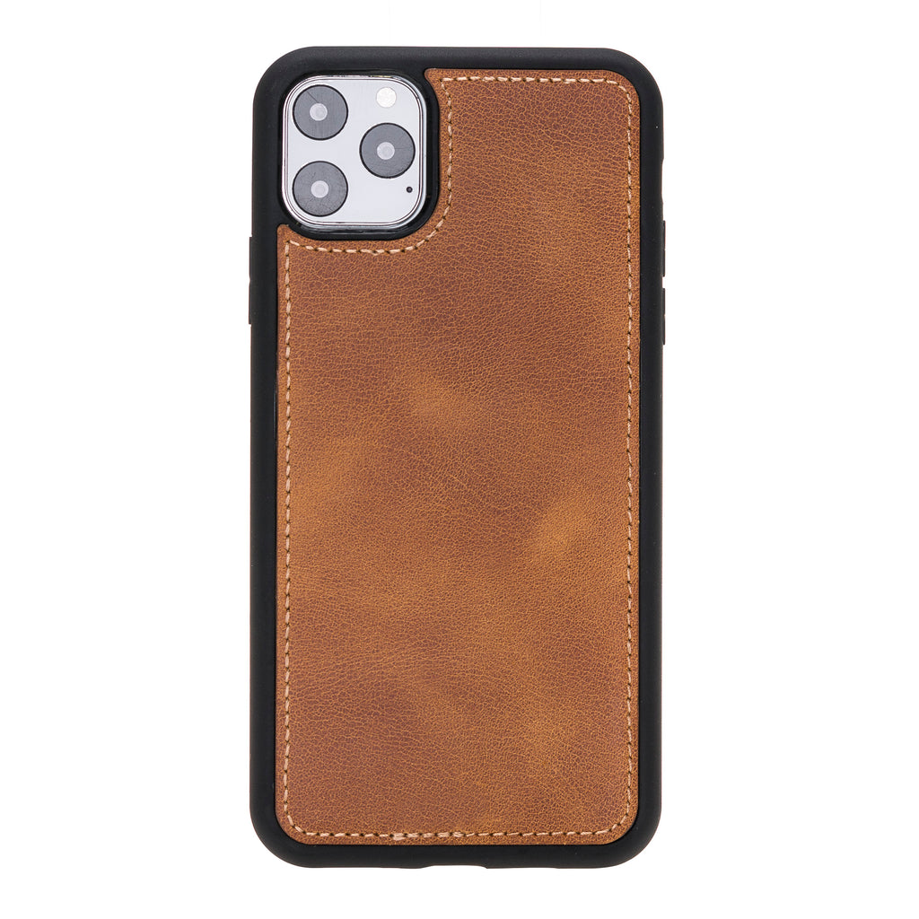 iPhone 11 Pro Max Amber Leather Detachable Dual 2-in-1 Wallet Case with Card Holder - Hardiston - 7