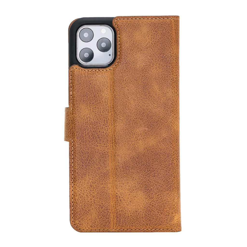 iPhone 11 Pro Max Amber Leather Detachable 2-in-1 Wallet Case with Card Holder - Hardiston - 3
