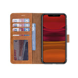 iPhone 11 Pro Max Amber Leather Detachable 2-in-1 Wallet Case with Card Holder - Hardiston - 6