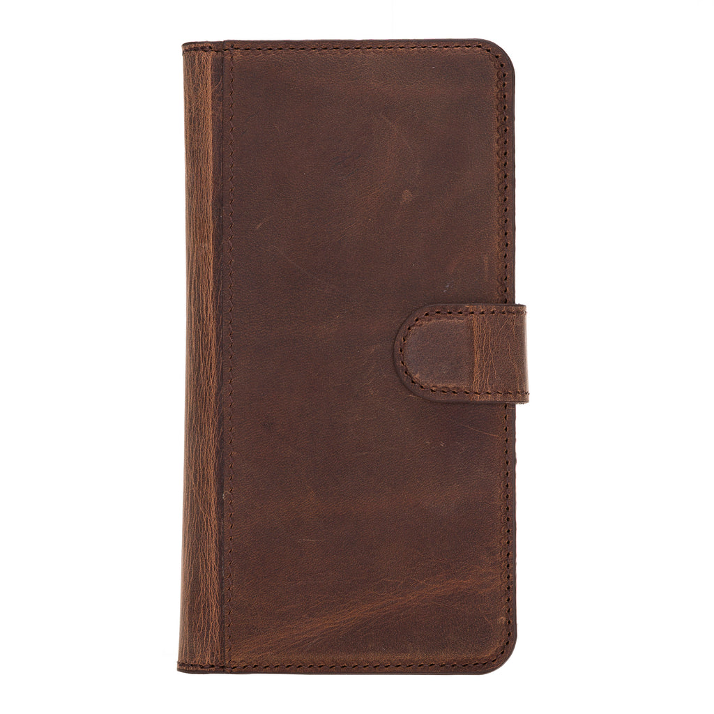 iPhone 11 Pro Max Brown Leather Detachable Dual 2-in-1 Wallet Case with Card Holder - Hardiston - 5