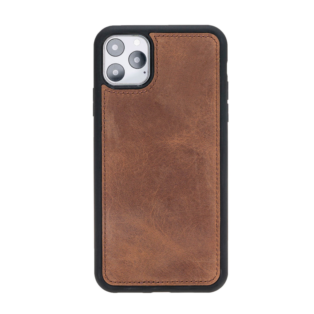iPhone 11 Pro Max Brown Leather Detachable 2-in-1 Wallet Case with Card Holder - Hardiston - 4