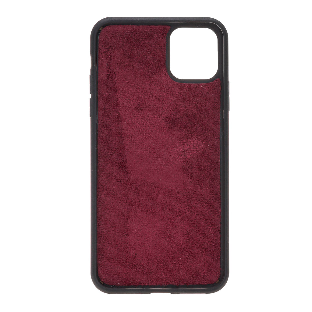 iPhone 11 Pro Max Burgundy Leather Detachable 2-in-1 Wallet Case with Card Holder - Hardiston - 5