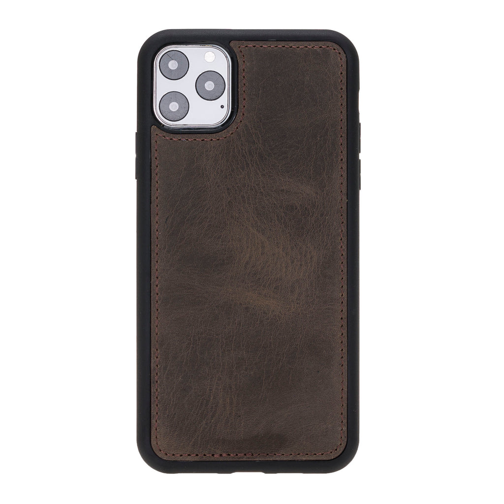 iPhone 11 Pro Max Mocha Leather Detachable Dual 2-in-1 Wallet Case with Card Holder - Hardiston - 7