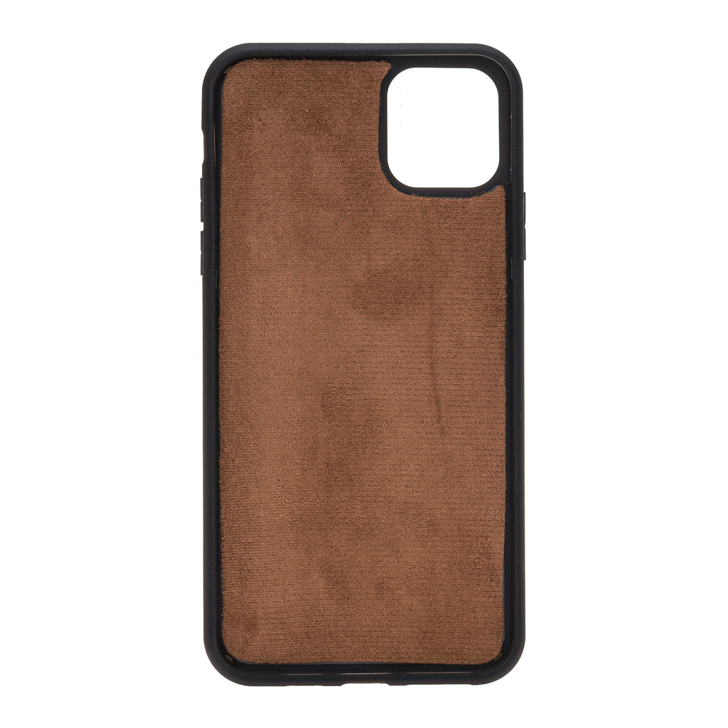 iPhone 11 Pro Max Mocha Leather Detachable Dual 2-in-1 Wallet Case with Card Holder - Hardiston - 8