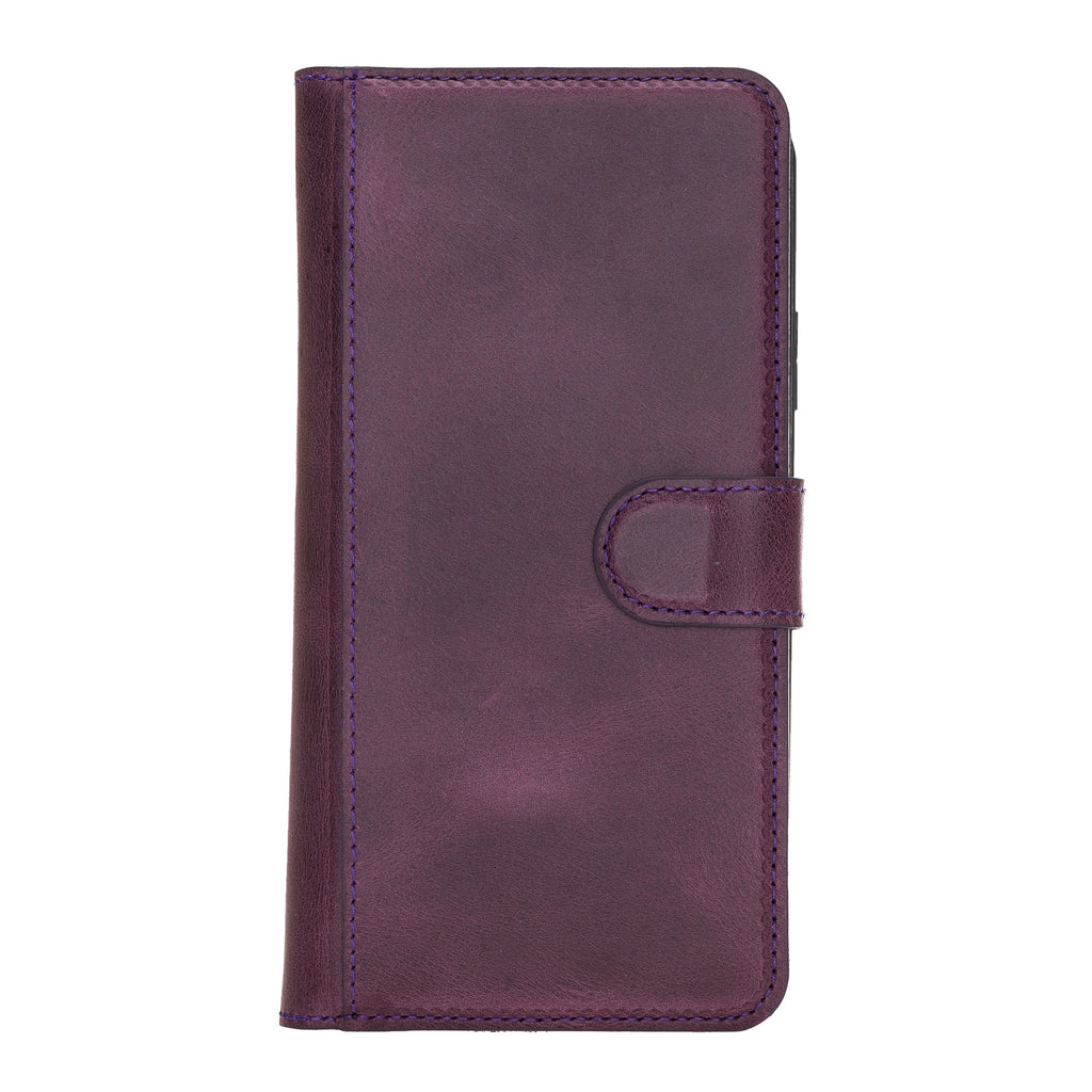 iPhone 11 Pro Max Purple Leather Detachable Dual 2-in-1 Wallet Case with Card Holder - Hardiston - 5