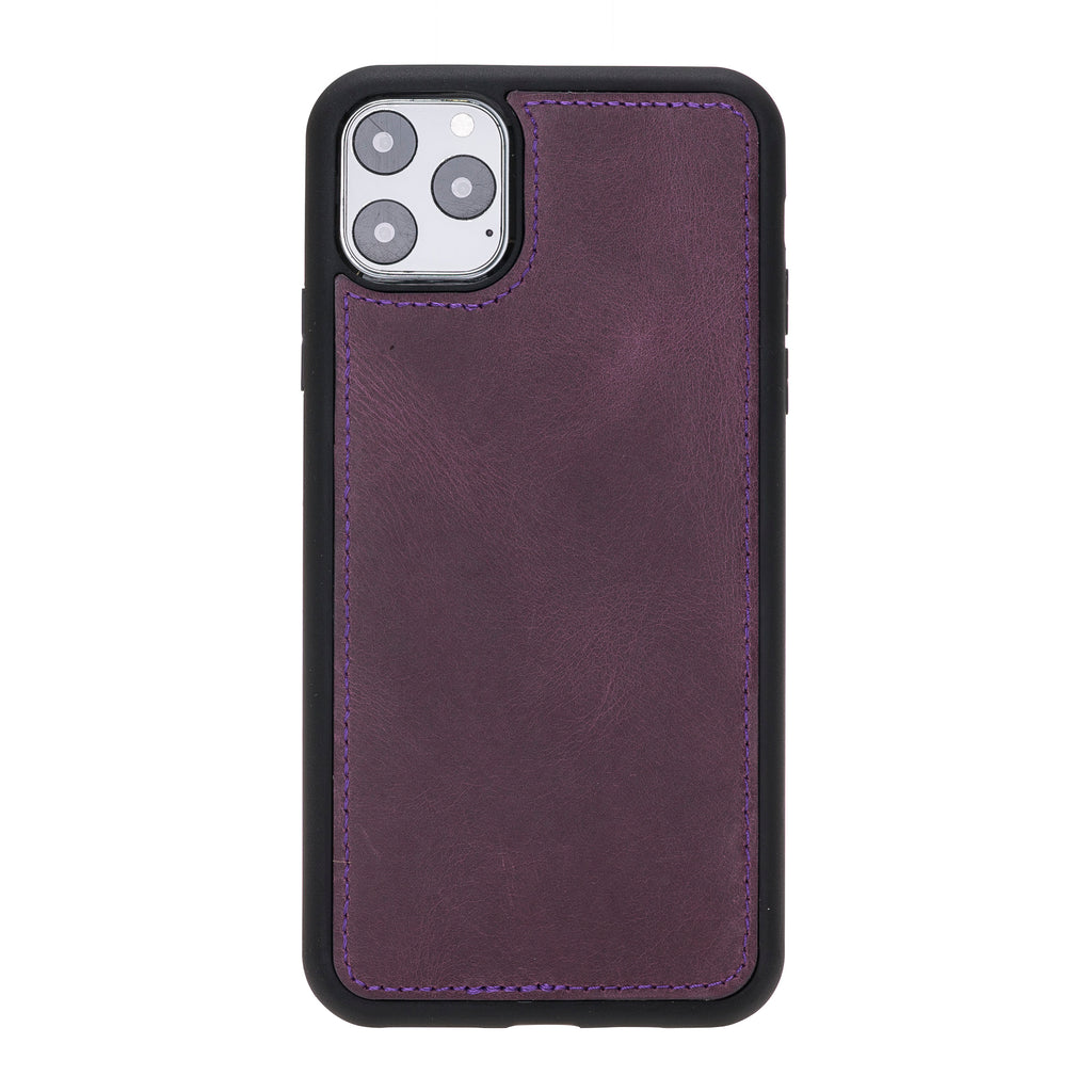iPhone 11 Pro Max Purple Leather Detachable Dual 2-in-1 Wallet Case with Card Holder - Hardiston - 7