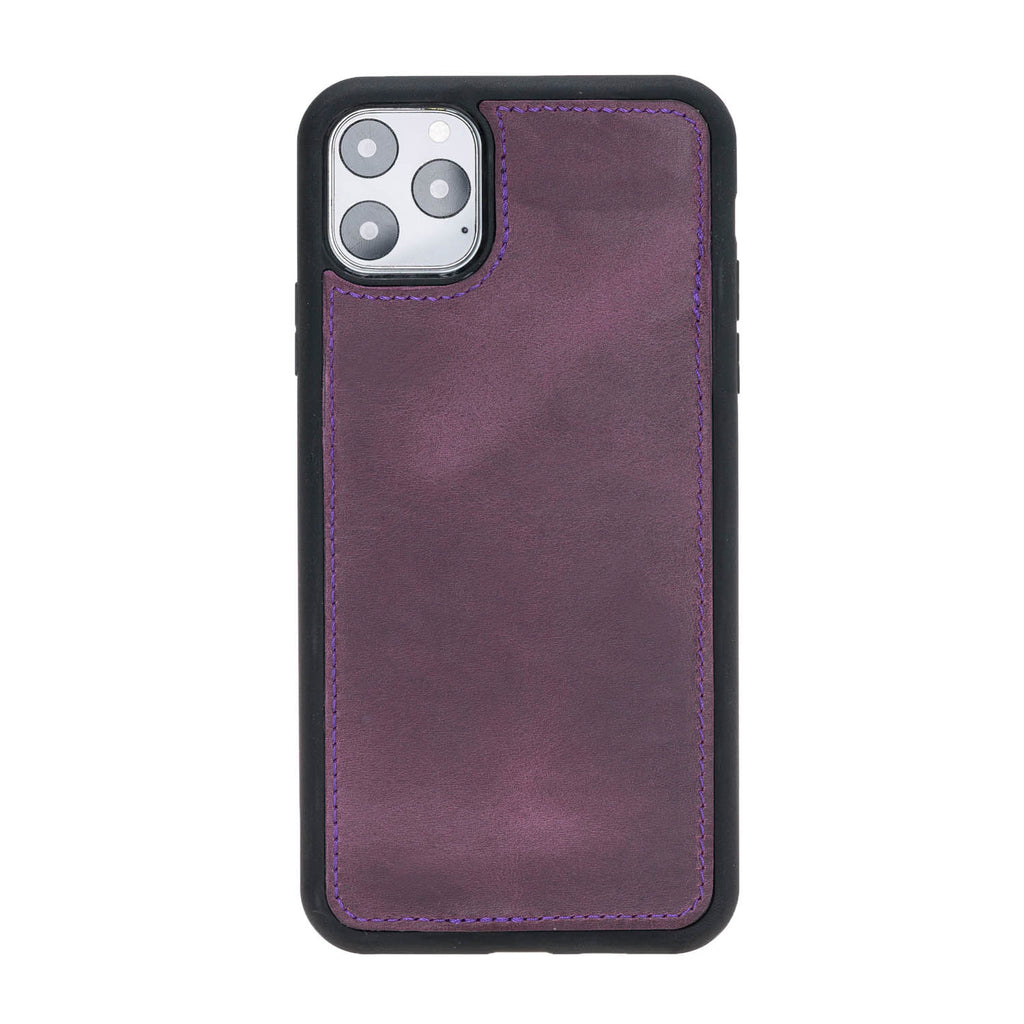 iPhone 11 Pro Max Purple Leather Detachable 2-in-1 Wallet Case with Card Holder - Hardiston - 4