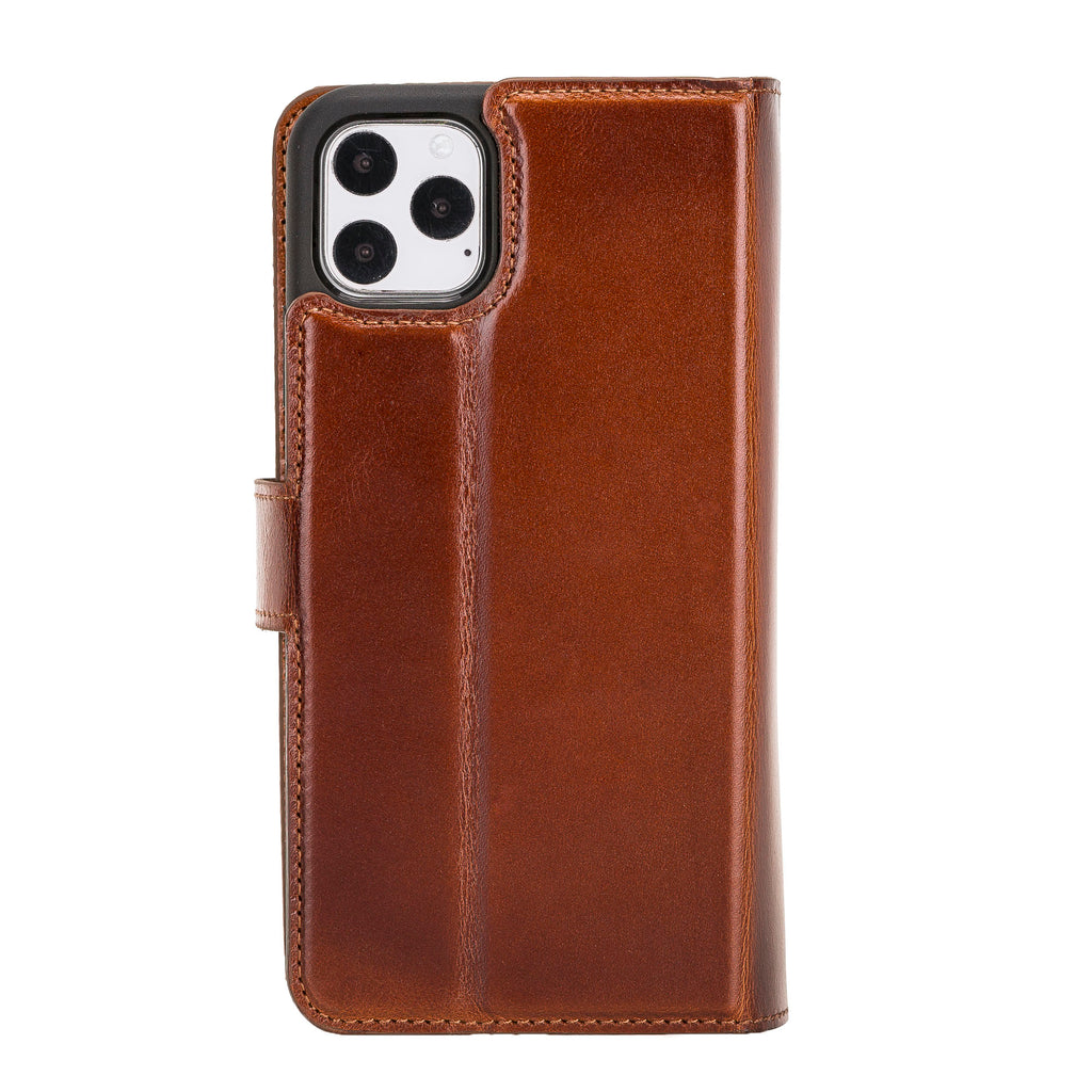 iPhone 11 Pro Max Russet Leather Detachable Dual 2-in-1 Wallet Case with Card Holder - Hardiston - 6