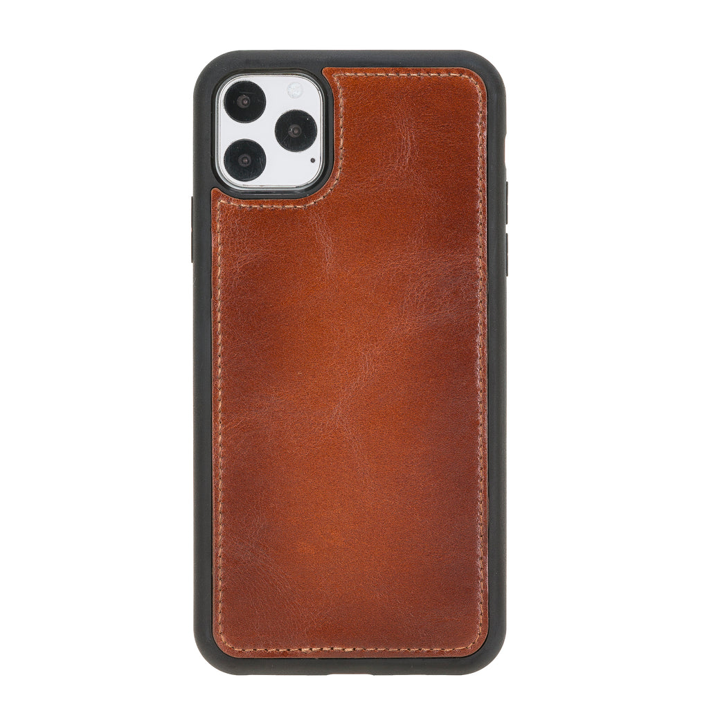 iPhone 11 Pro Max Russet Leather Detachable 2-in-1 Wallet Case with Card Holder - Hardiston - 4