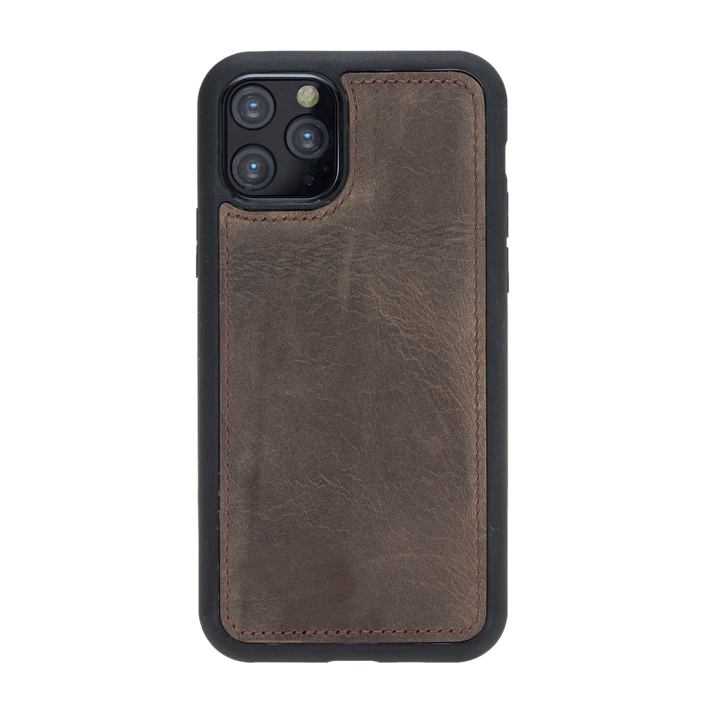 iPhone 11 Pro Mocha Leather Detachable 2-in-1 Wallet Case with Card Holder - Hardiston - 5