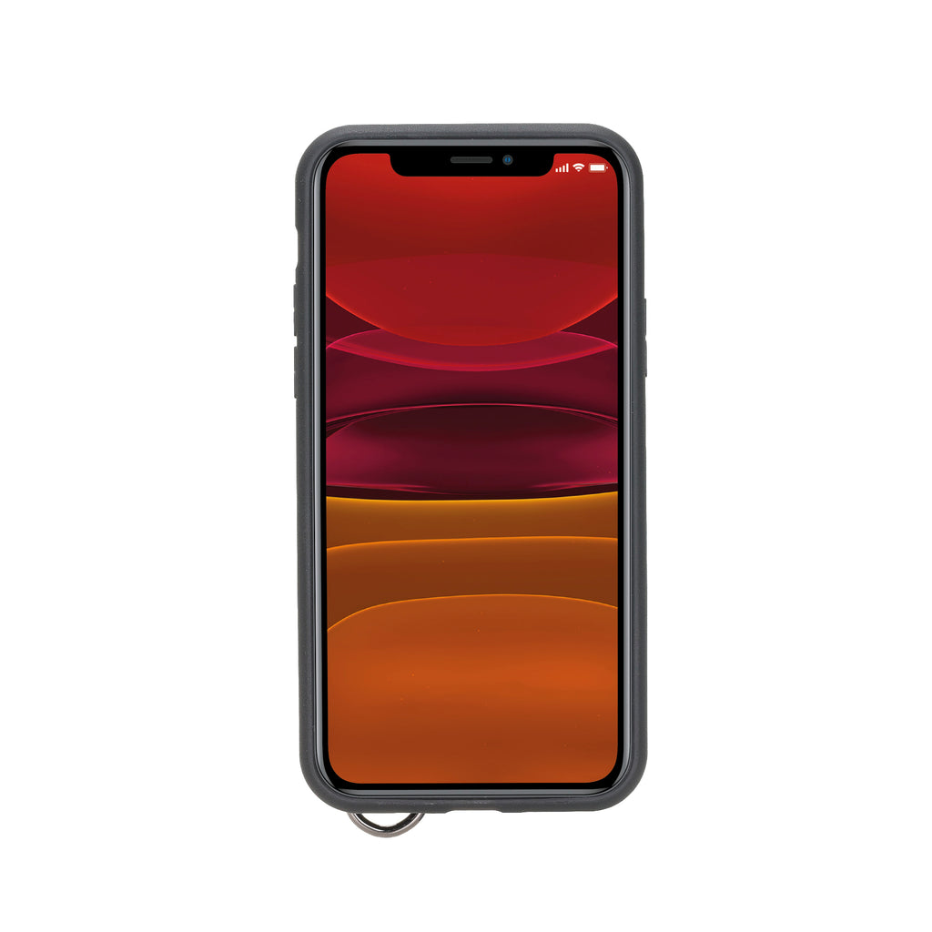 iPhone 11 Pro Mocha Leather Snap-On Case with Card Holder - Hardiston - 2