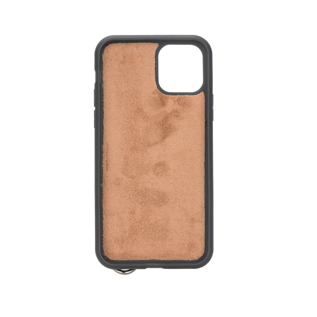 iPhone 11 Pro Mocha Leather Snap-On Case with Card Holder - Hardiston - 3
