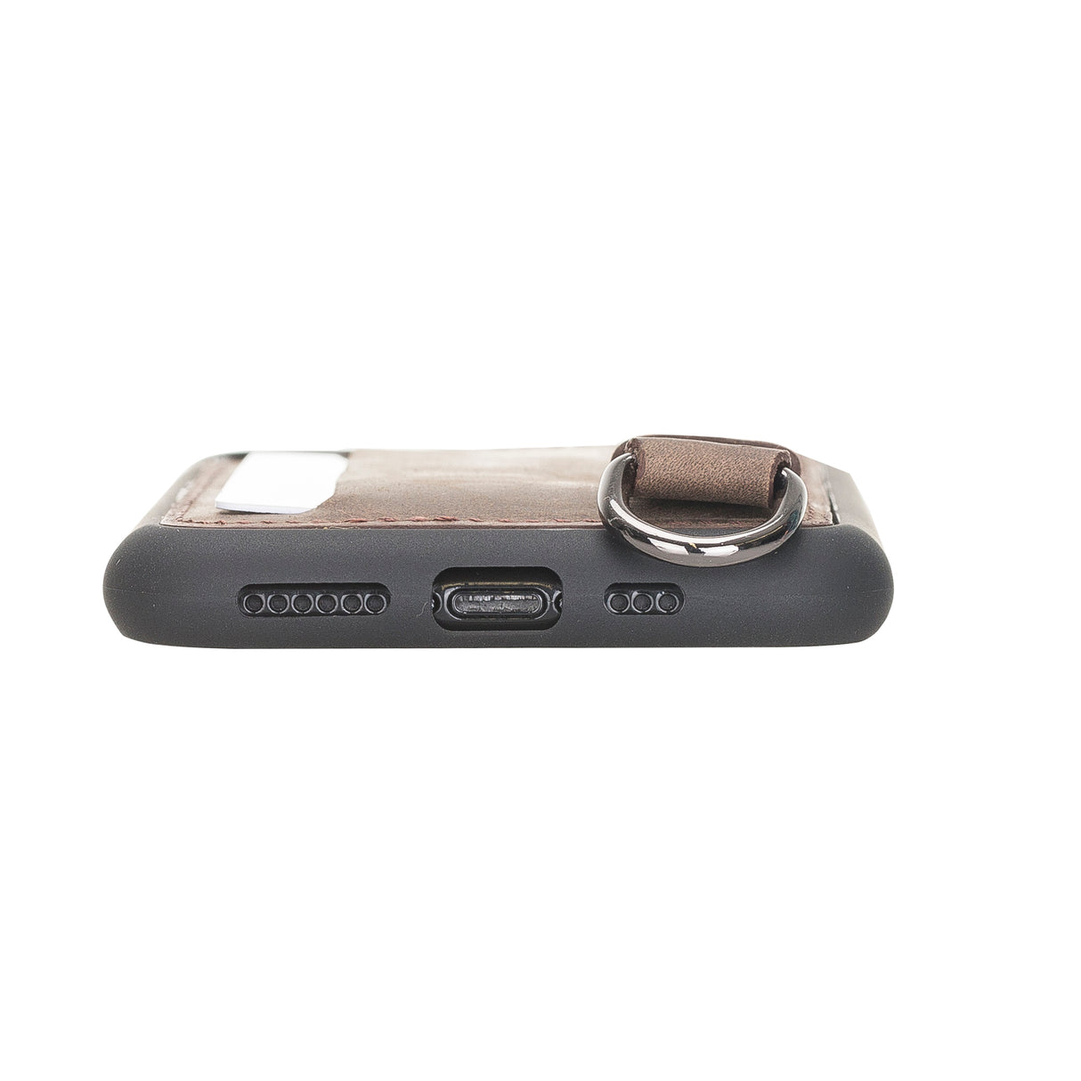 iPhone 11 Pro Mocha Leather Snap-On Case with Card Holder - Hardiston - 9